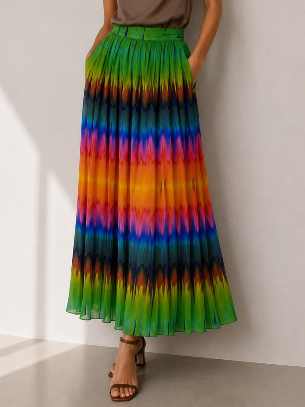 Vince Camuto multicolor vibrant maxi skirt